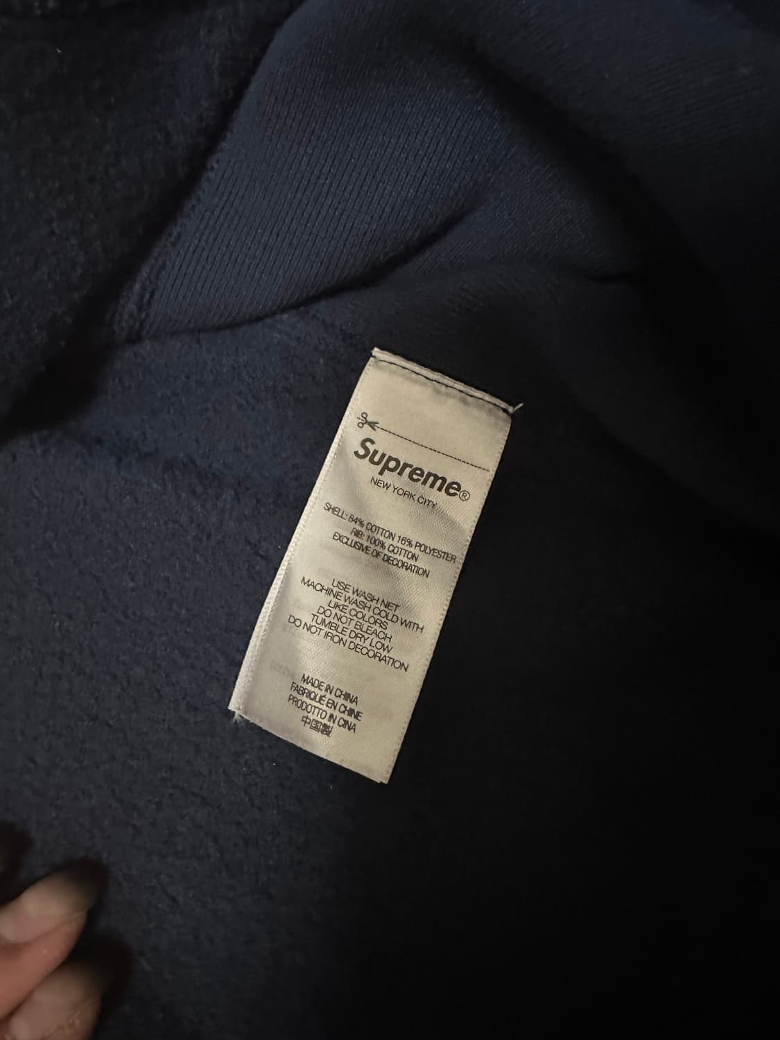 슈프림 박스로고 스웻셔츠 네이비 m 상품이미지6