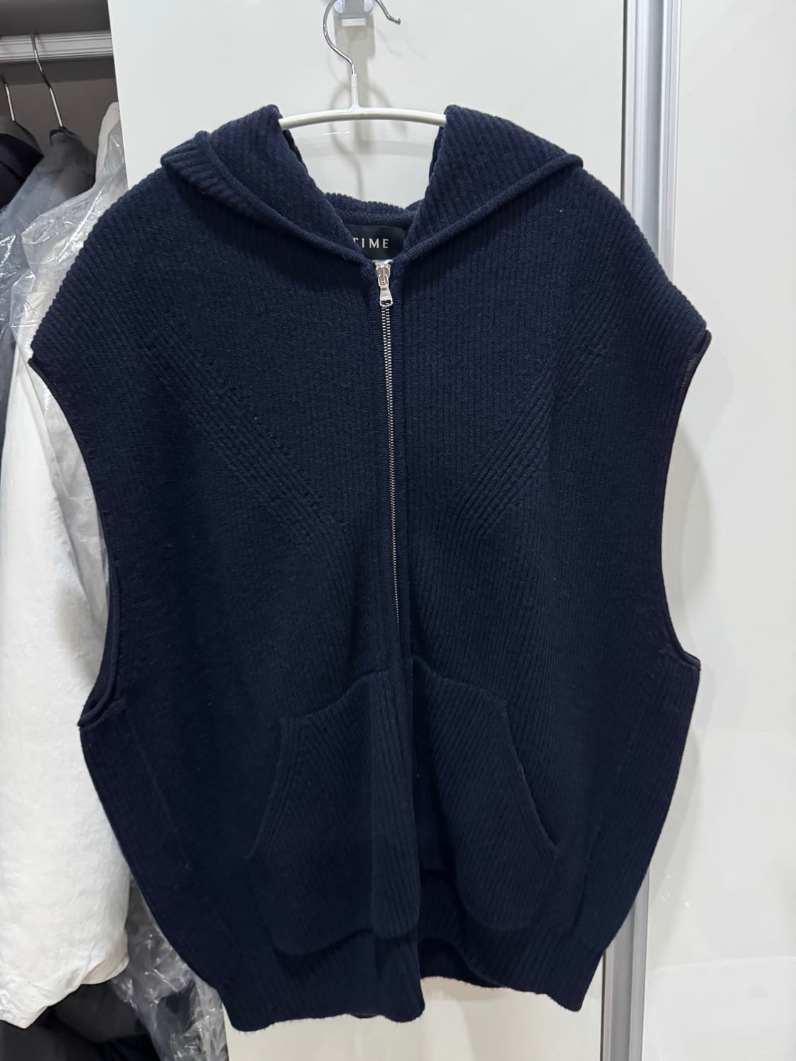타임옴므 울 블렌드 후드 니트 베스트 105사이즈 상품이미지3