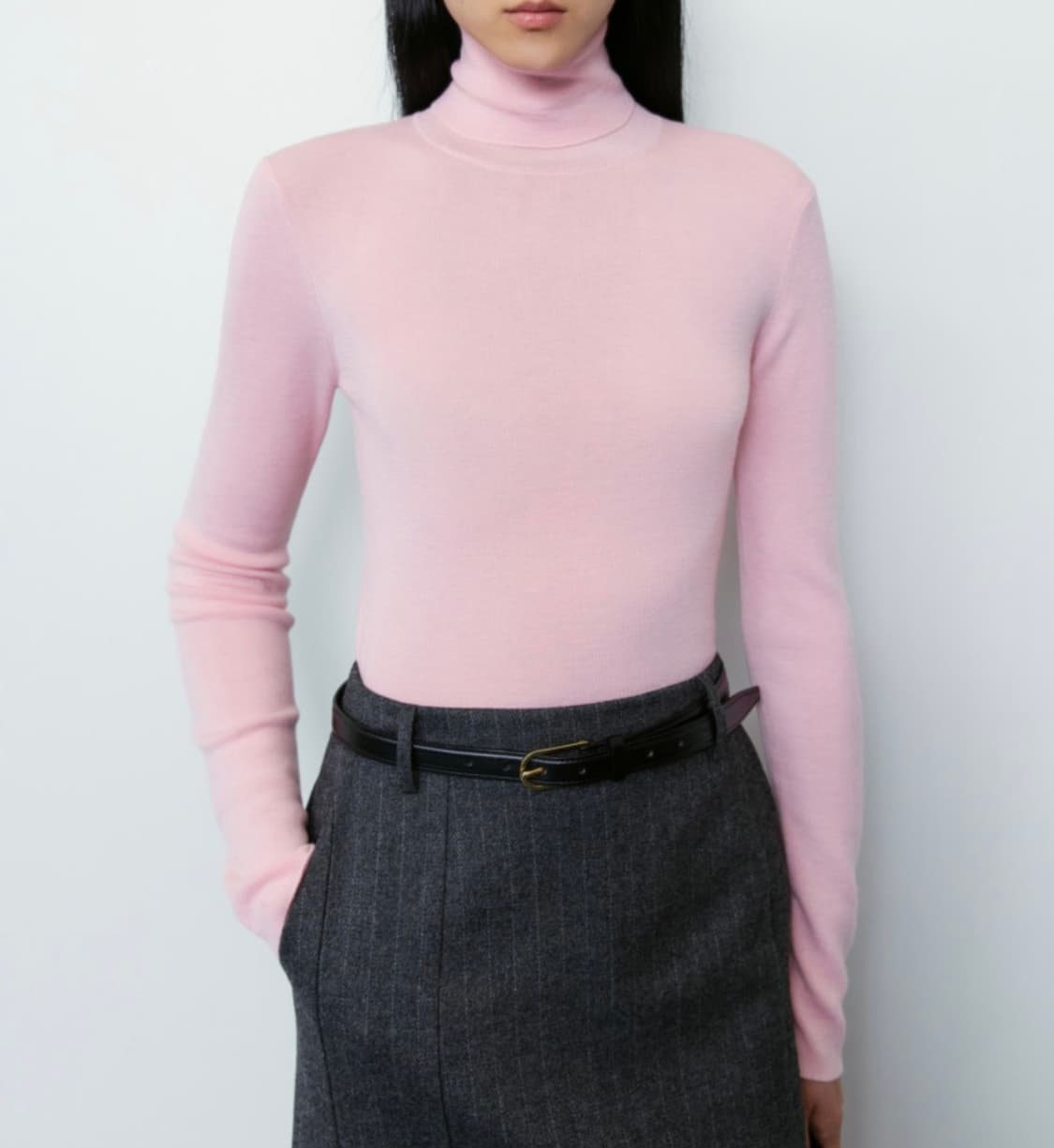 오르 메리노울 폴라 핑크 니트 상품이미지1