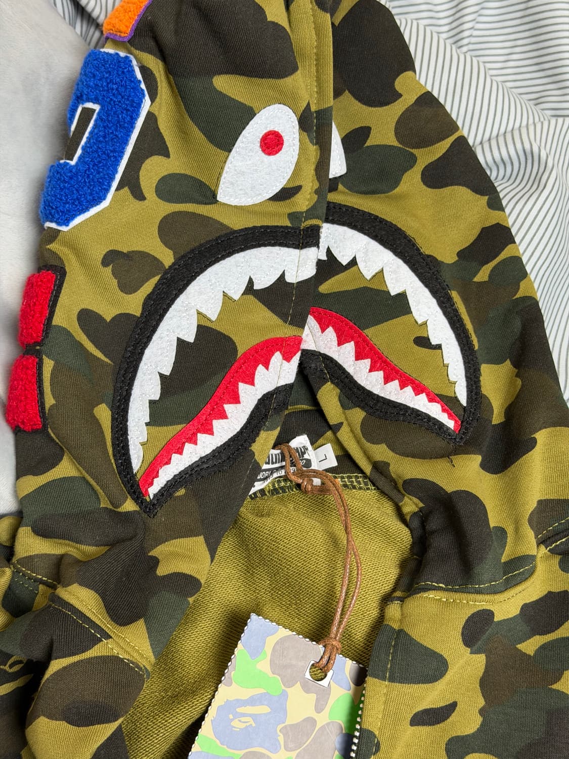 베이프 녹계 카모 후드 상품이미지1