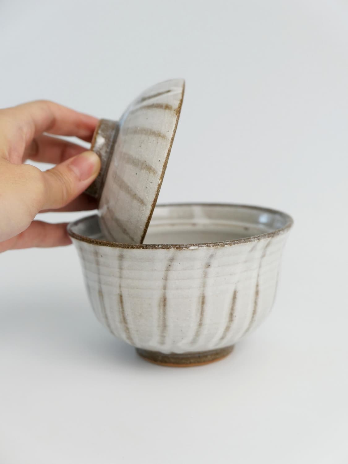 시시서울 덮밥 보울 화이트 브라운 일괄세트  상품이미지3