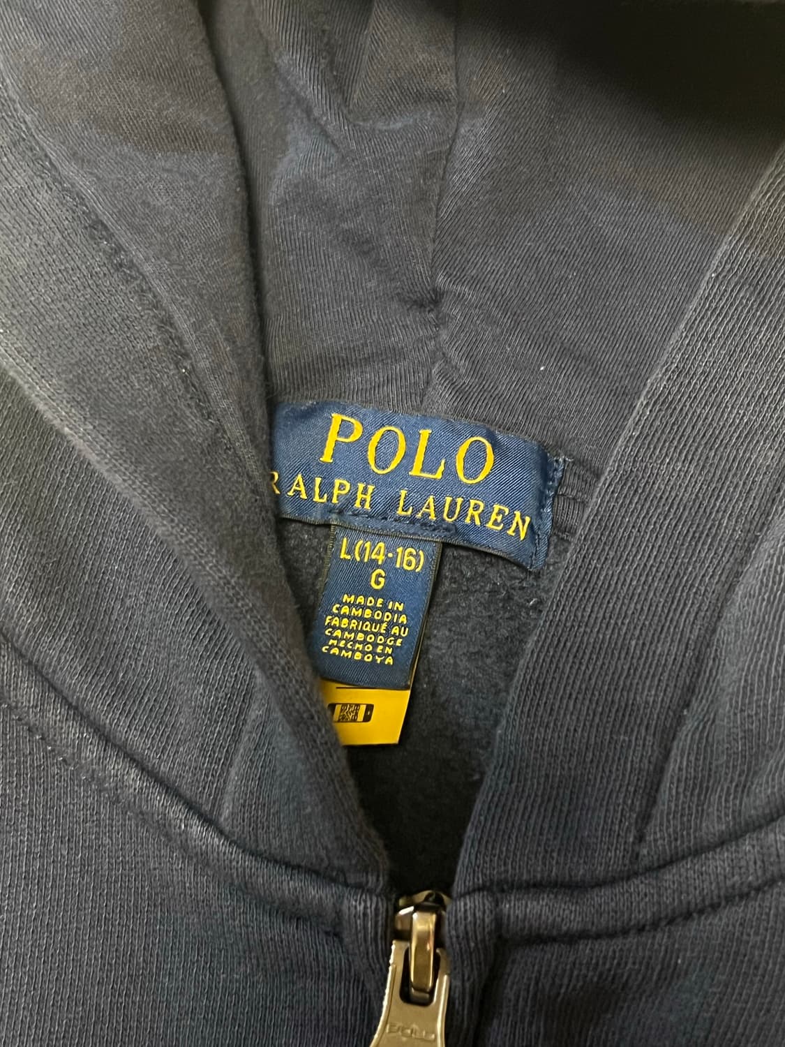 폴로 후드집업 네이비 우먼 L 상품이미지2