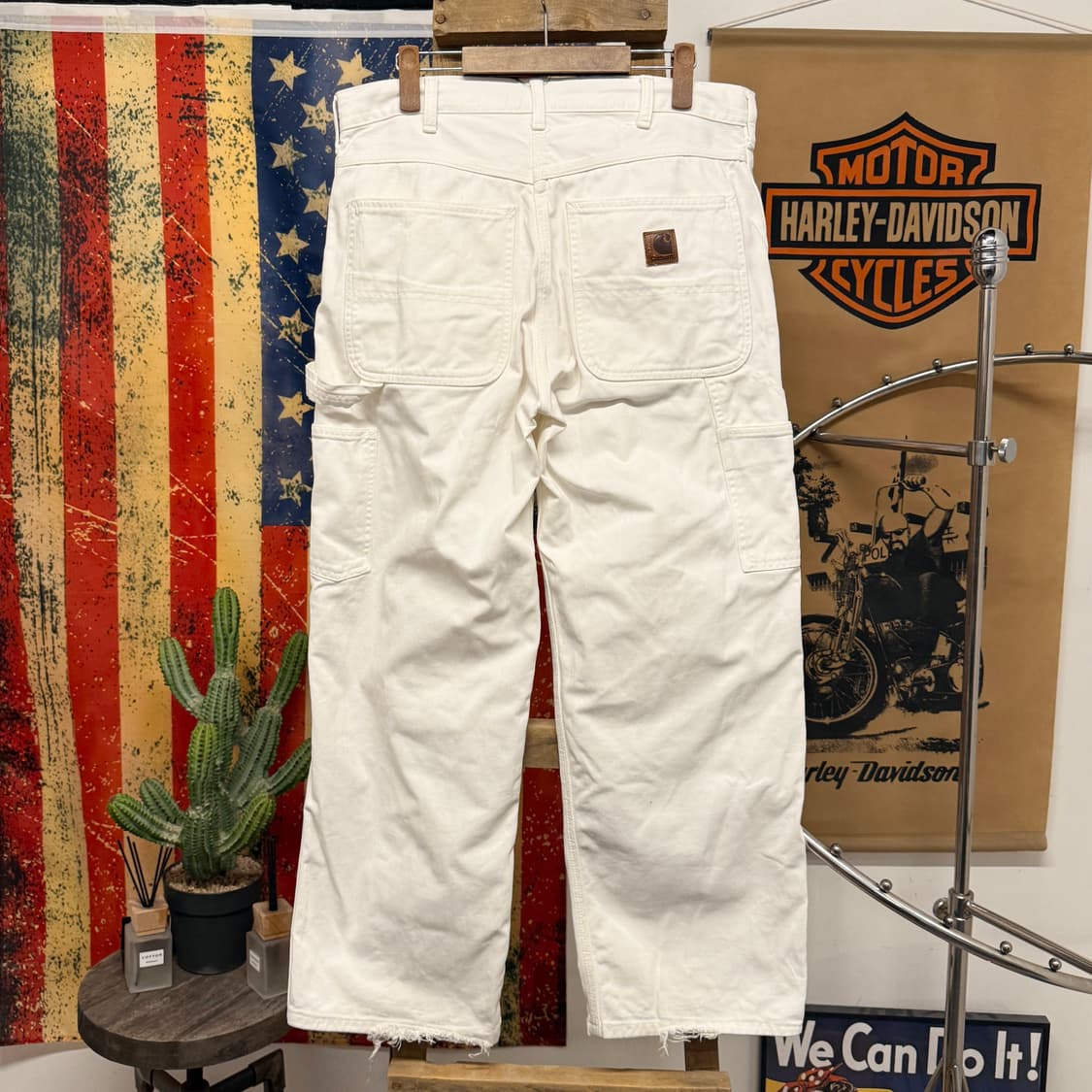 00s 칼하트 오리지널 덕 캔버스 카펜터 워크팬츠 화이트 N863   상품이미지2