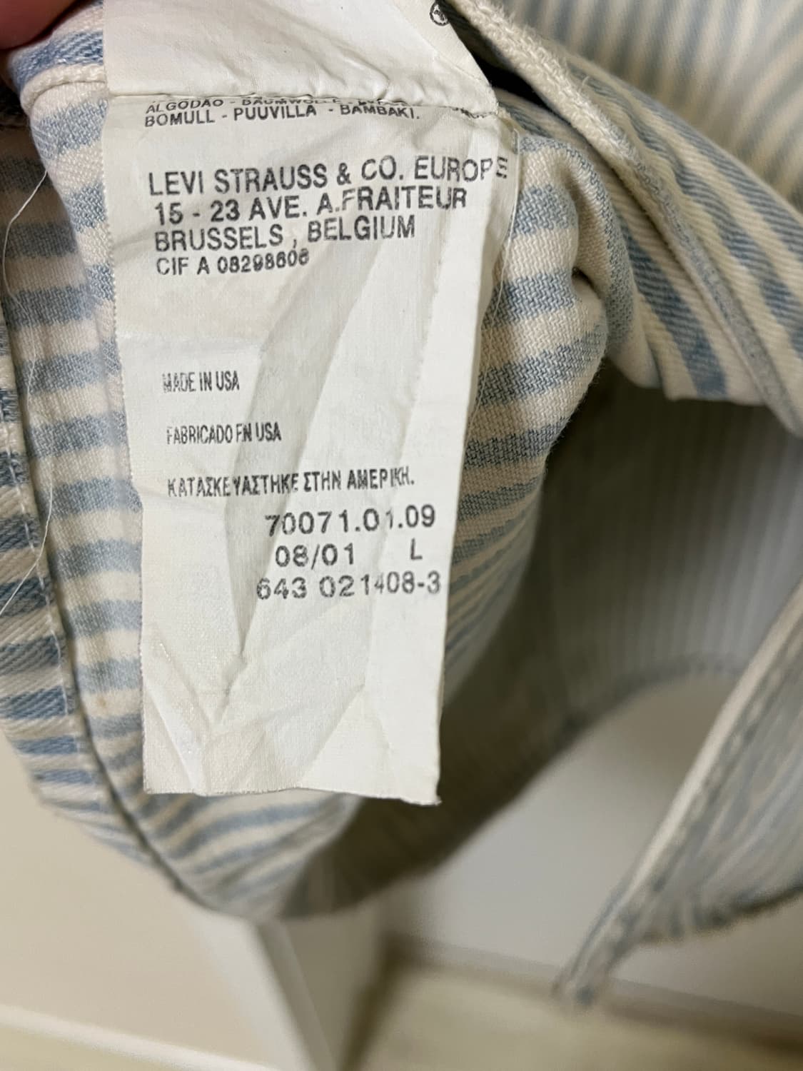 리바이스빈티지클로딩 LVC1917 Sun Worn 히코리 색코트 L 상품이미지9