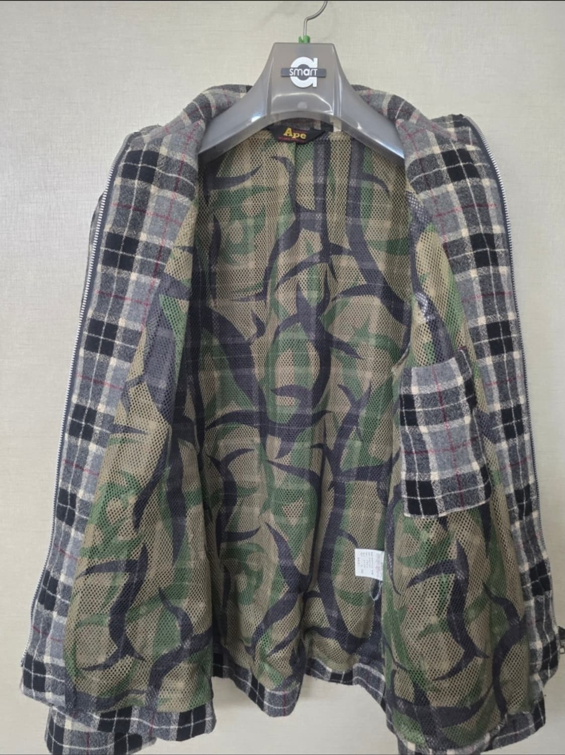A bathing ape (Bape) ape general 체크 울 자켓 상품이미지2
