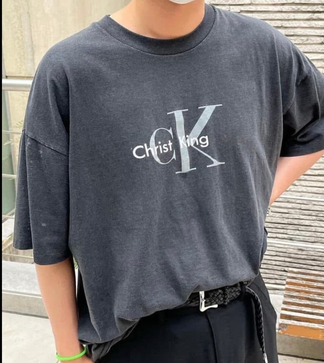 빈티지 워싱 티셔츠 CK Christ is king M 사이즈 상품이미지1