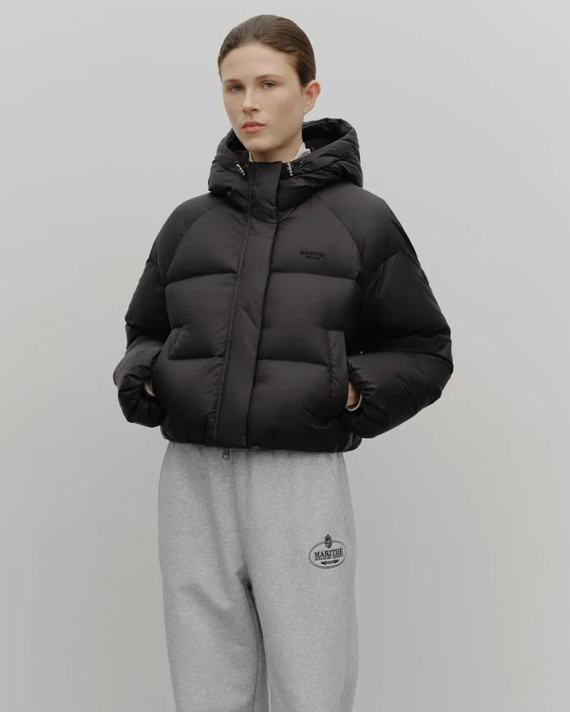 마리떼 프랑소와 저버 크롭 다운 패딩 M사이즈 새상품 상품이미지1