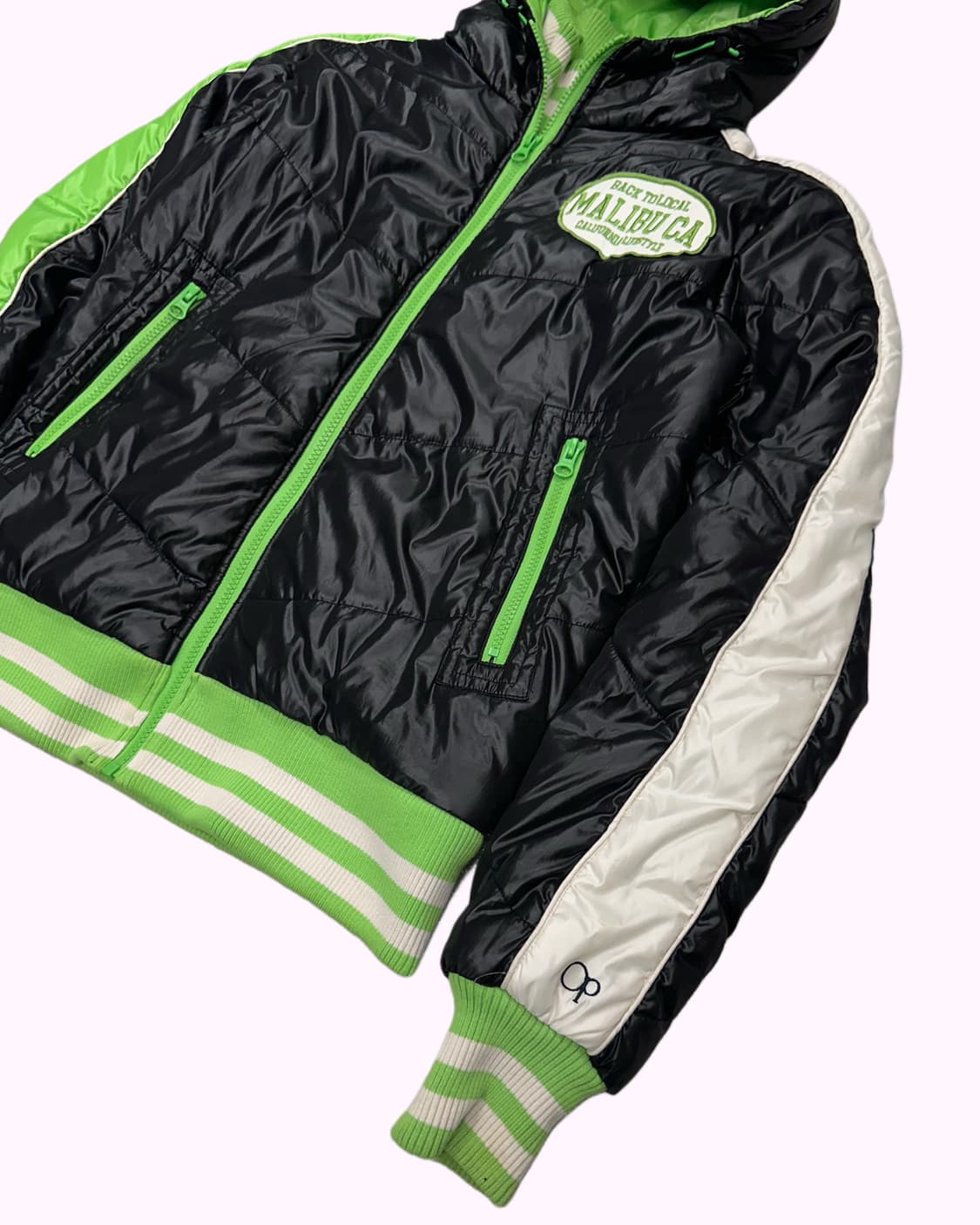 green patch layered padding 상품이미지3