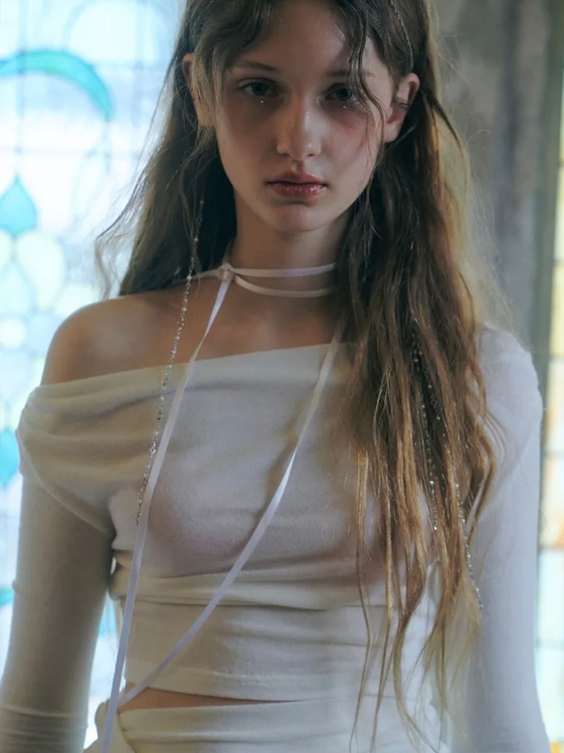 [미착용 새상품] 페인오어플레져 수아브탑 아이보리 SUAVE TOP 상품이미지4