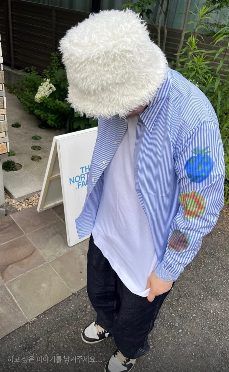 꼼데가르송 옴므 밴딩 데님 팬츠 M /네이비 상품이미지4