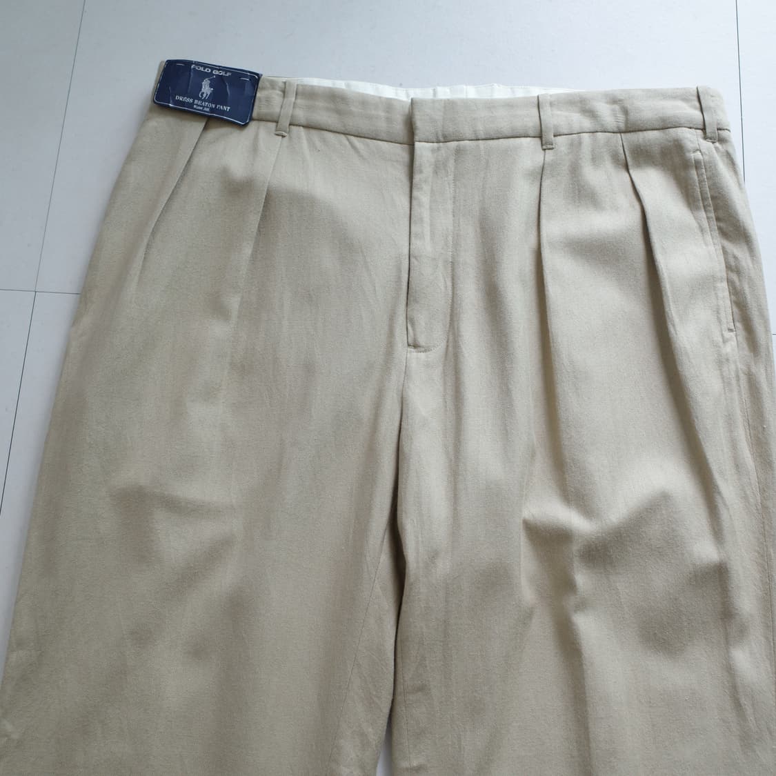 90s 폴로 골프 헤링본 HBT 투턱 실크 슬랙스 팬츠 상품이미지3