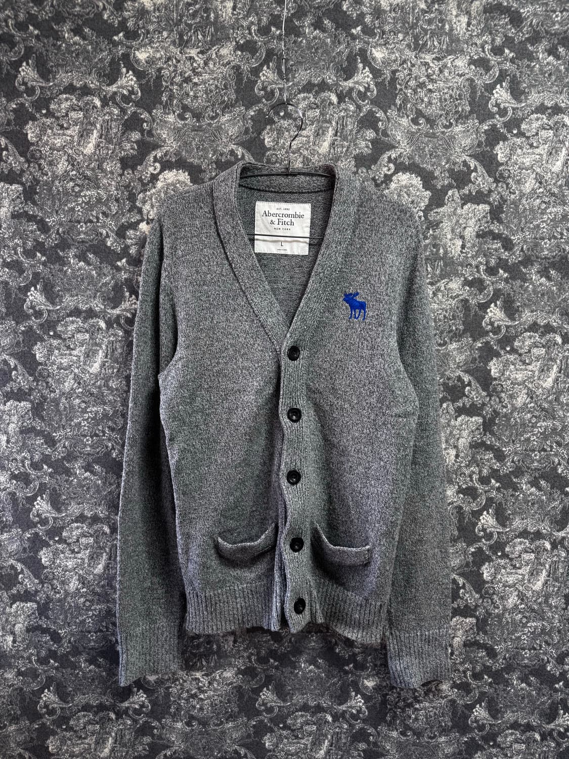 abercromdie 아베크롬비 그레이 가디건 상품이미지2