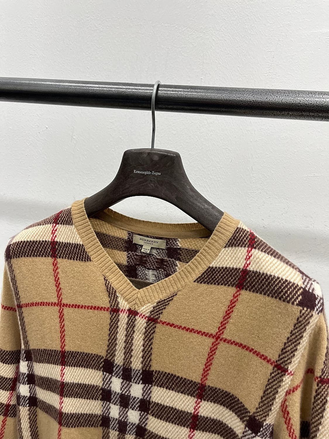 여) 버버리 체크 울 니트  상품이미지3