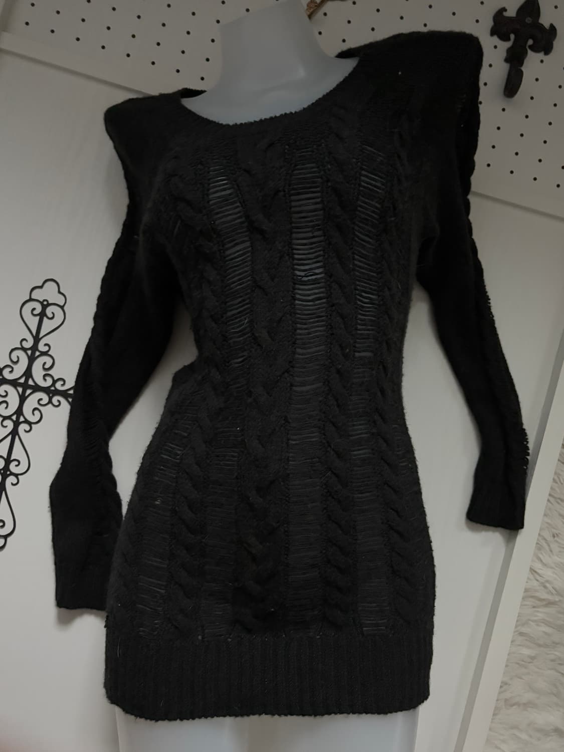 • dark gray damage knitwear 상품이미지1