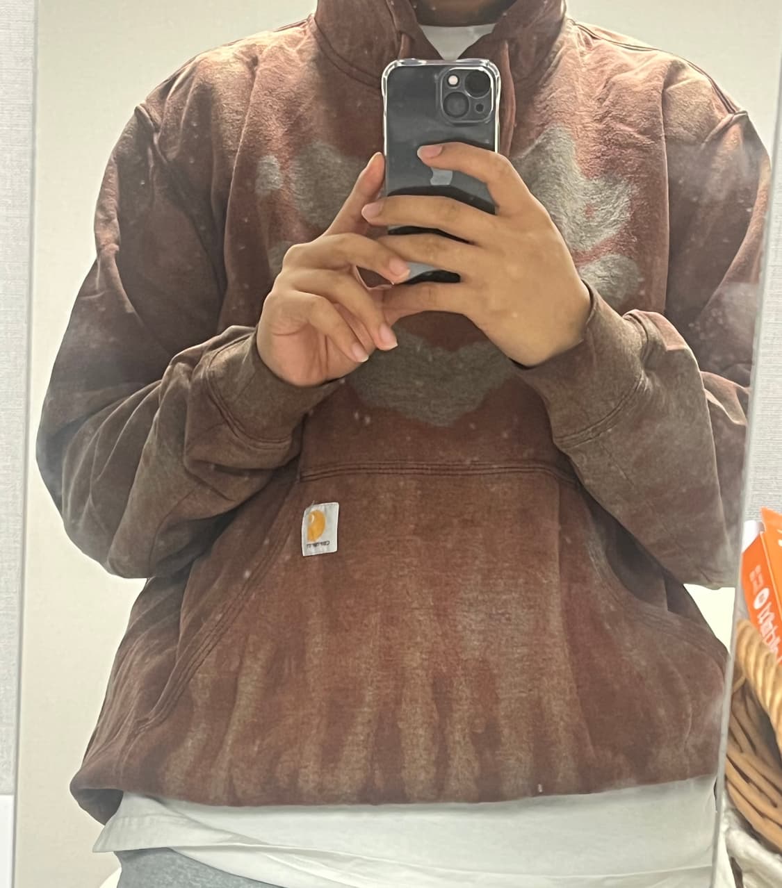 칼하트 스마일 나염 후드티 상품이미지3