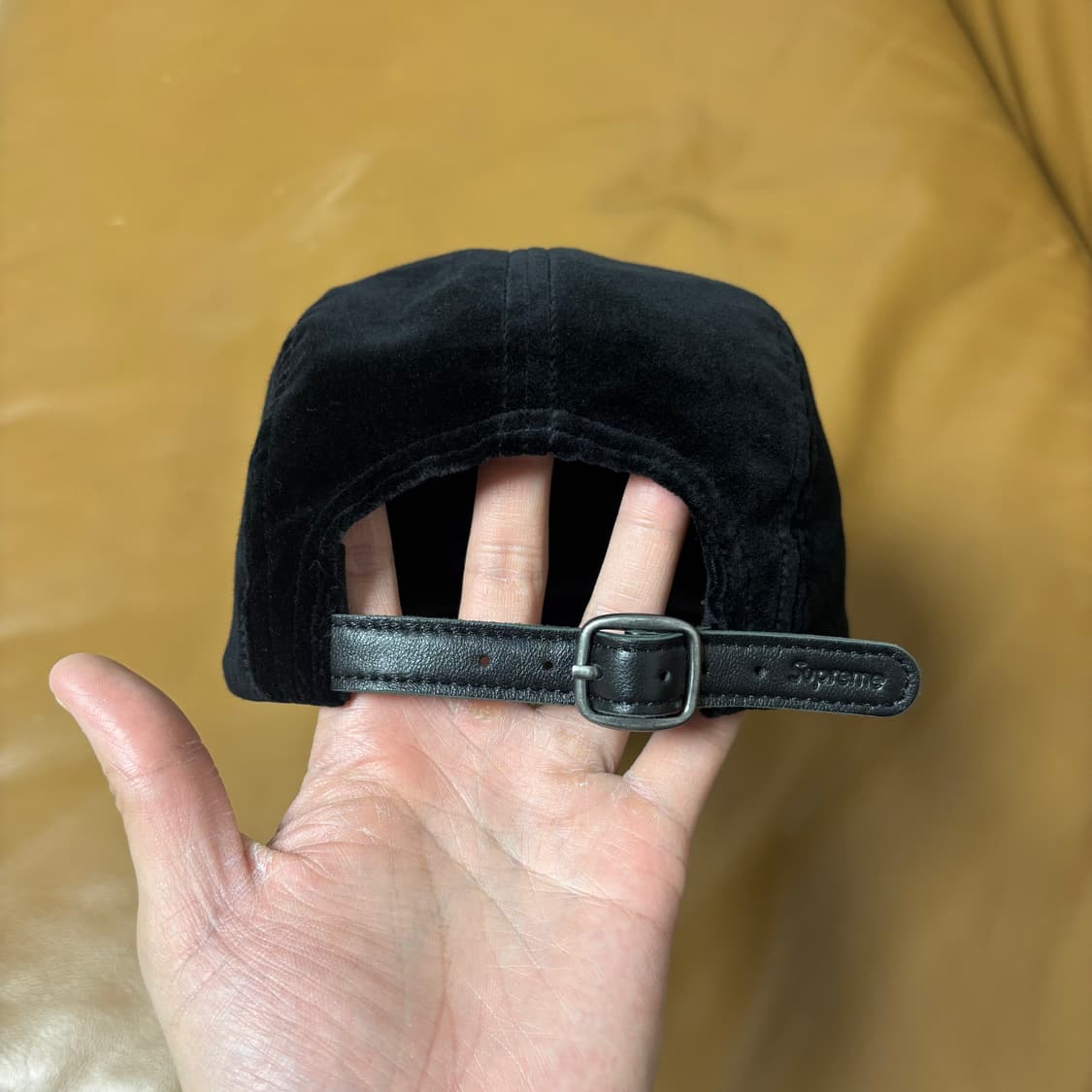 슈프림 캠프캡 모자 박스로고 벨벳 블랙 상품이미지7