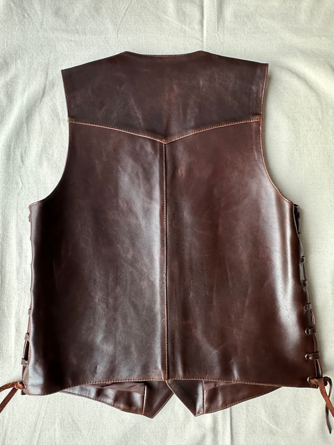 웨스턴 카프스킨 레더 베스트 40 상품이미지8