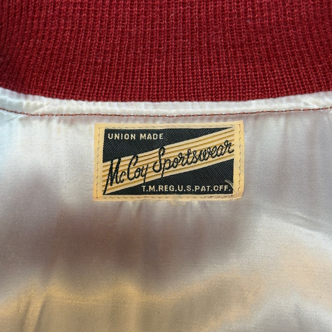 리얼맥코이 멜톤 울 바시티재킷 상품이미지3