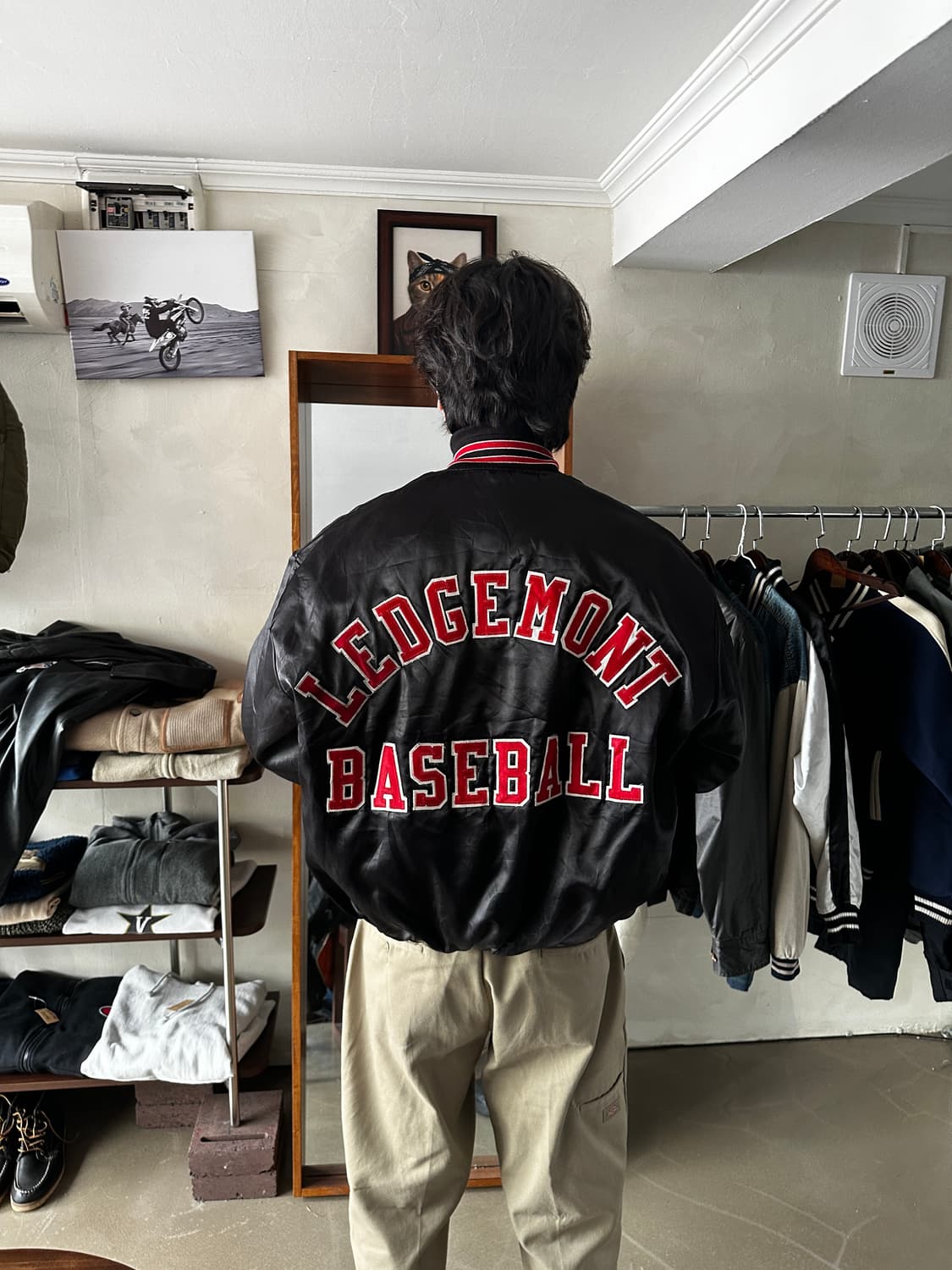 Holloway LEDGEMONT BASEBALL 사틴 바시티 자켓 상품이미지3