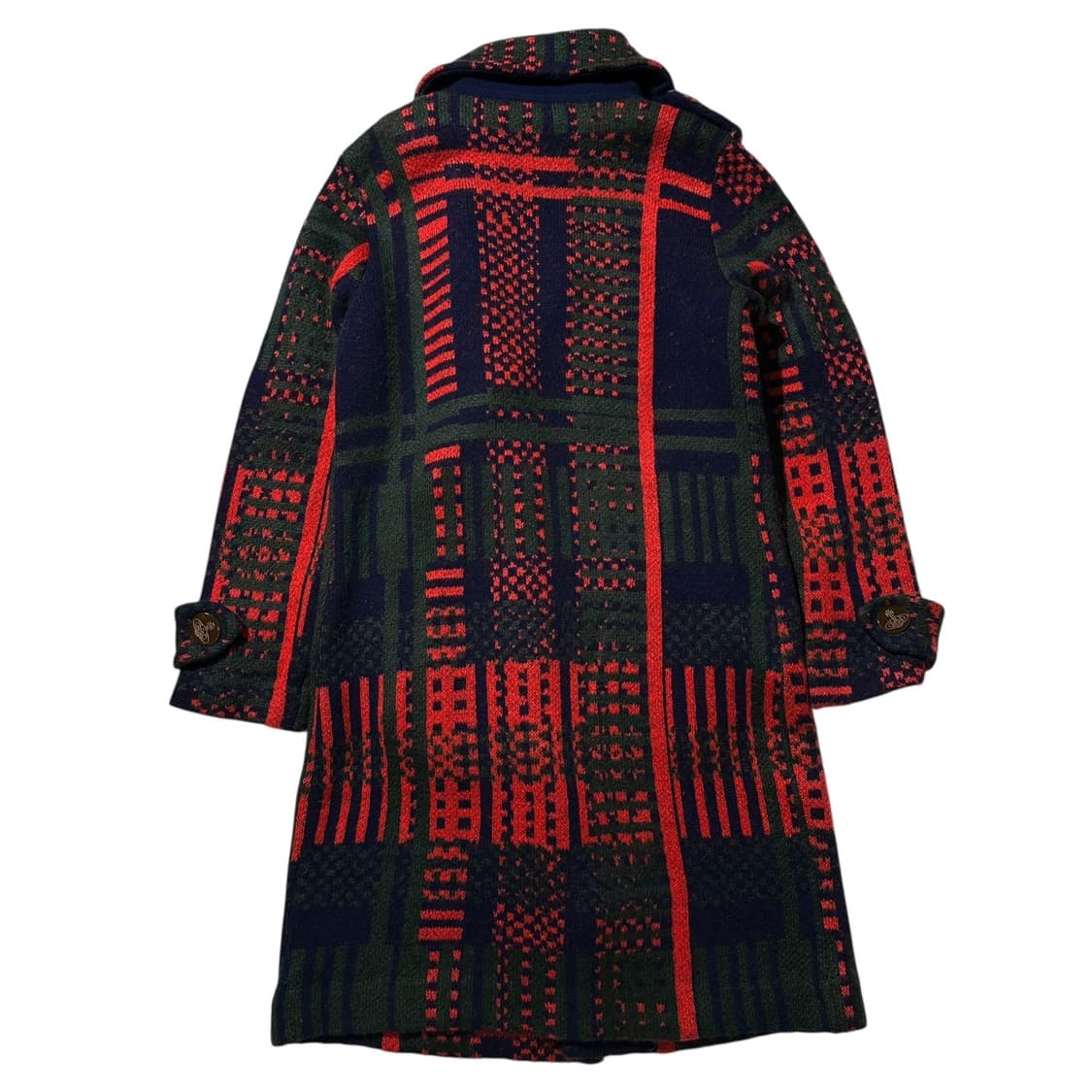 비비안 웨스트우드 니트 체크 패턴 코트 상품이미지2