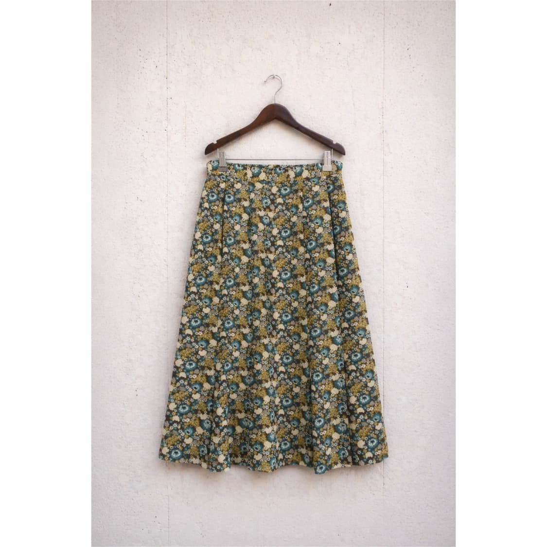 초록 꽃잎 롱 치마 상품이미지2