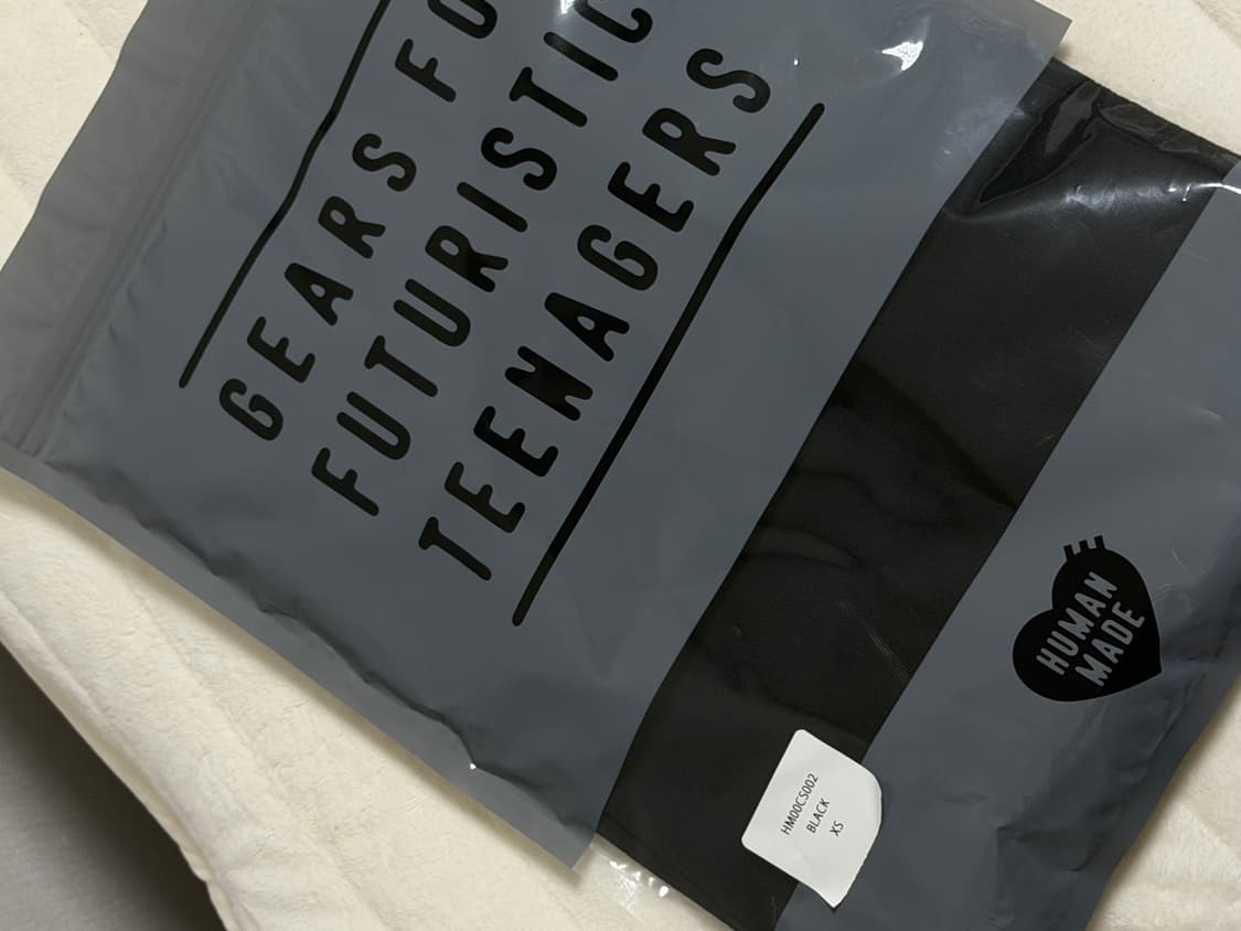 휴먼메이드 하트 로고 티셔츠 블랙 새제품 상품이미지3