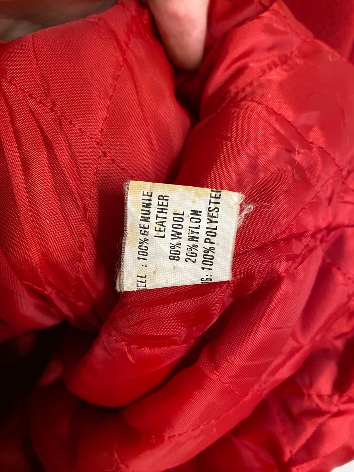 90's VTG leather varsity jacket 90년대 바시티 상품이미지7