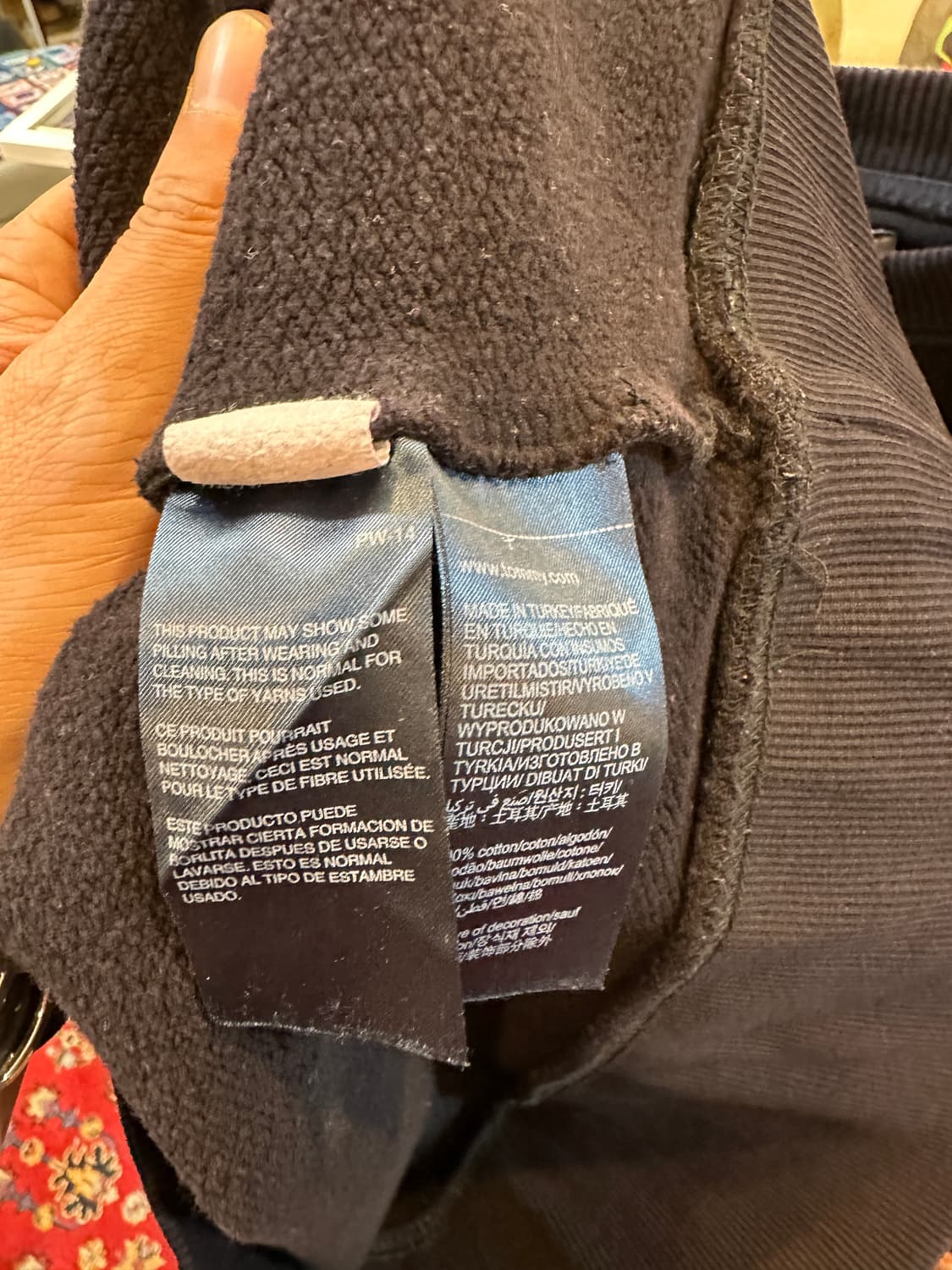 타미 진스 블랙 라운드넥 맨투맨 M 상품이미지6