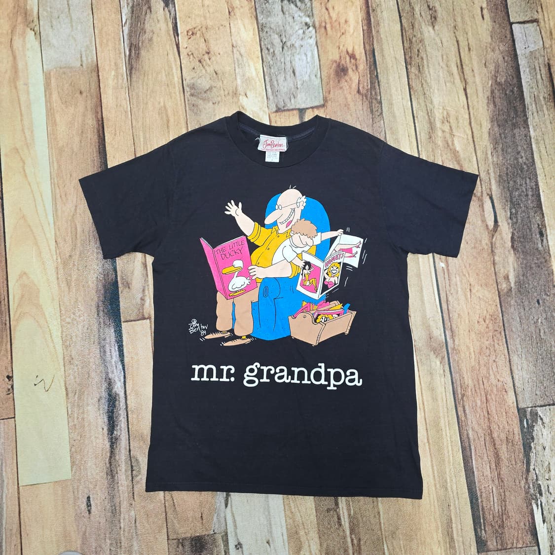 80s Made in USA 일러스트 티셔츠 M 상품이미지1