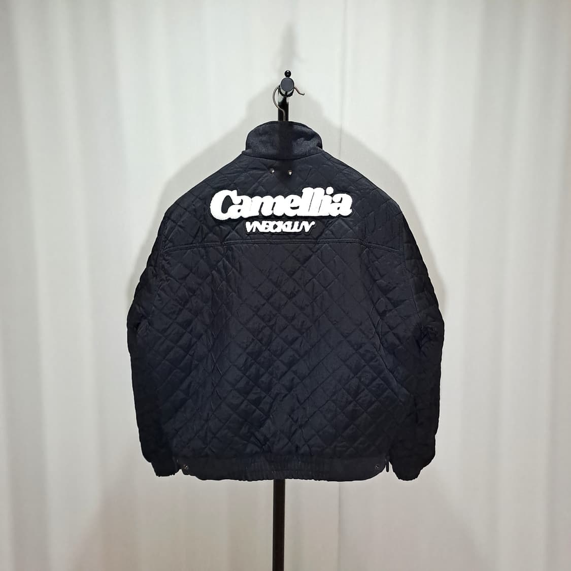 (택포) 브이넥러버 리버서블 데님 퀼팅 자켓 L B190 상품이미지8