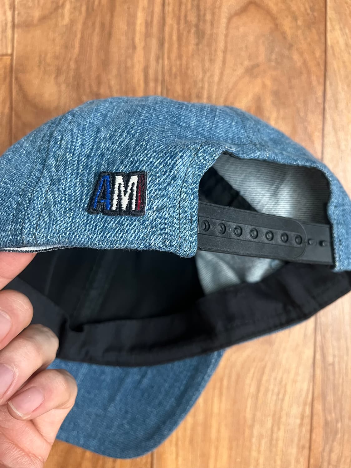 AMI 아미 블루 데님 인디고 로고 볼캡 베이스볼 캡 모자 상품이미지2