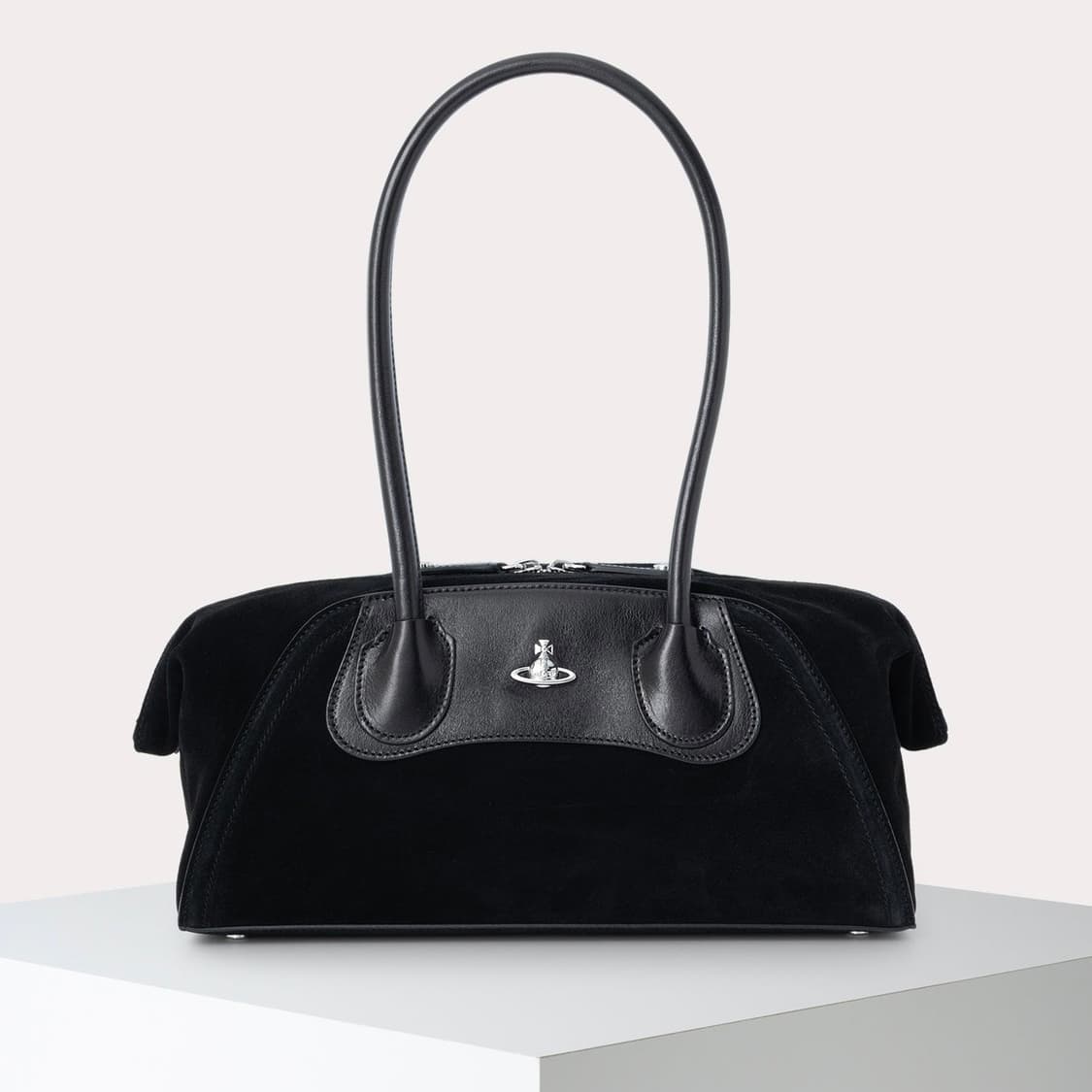 비비안웨스트우드 25fw Shirley 스몰 스웨이드 토트백/블랙 상품이미지1