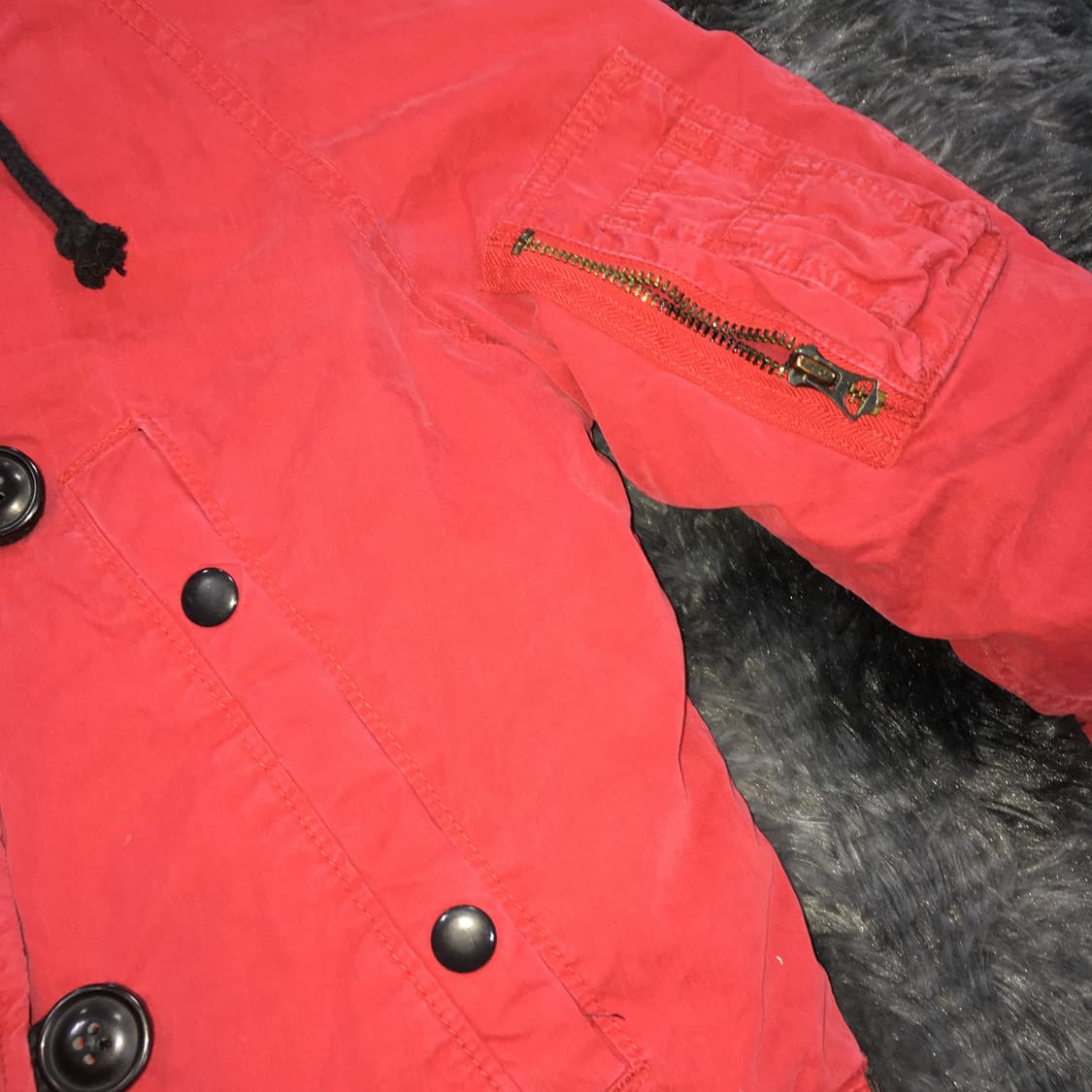 투티/0182 데님 앤 서플라이 랄프로렌 레드 패딩 퍼모자  N3B 상품이미지8