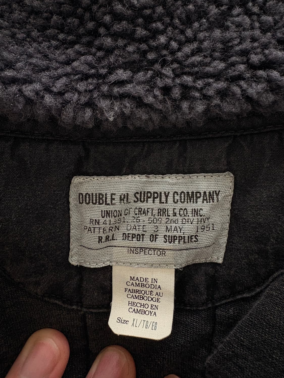 RRL Fleece Collar Quilted Jersey Jack(XL 상품이미지2