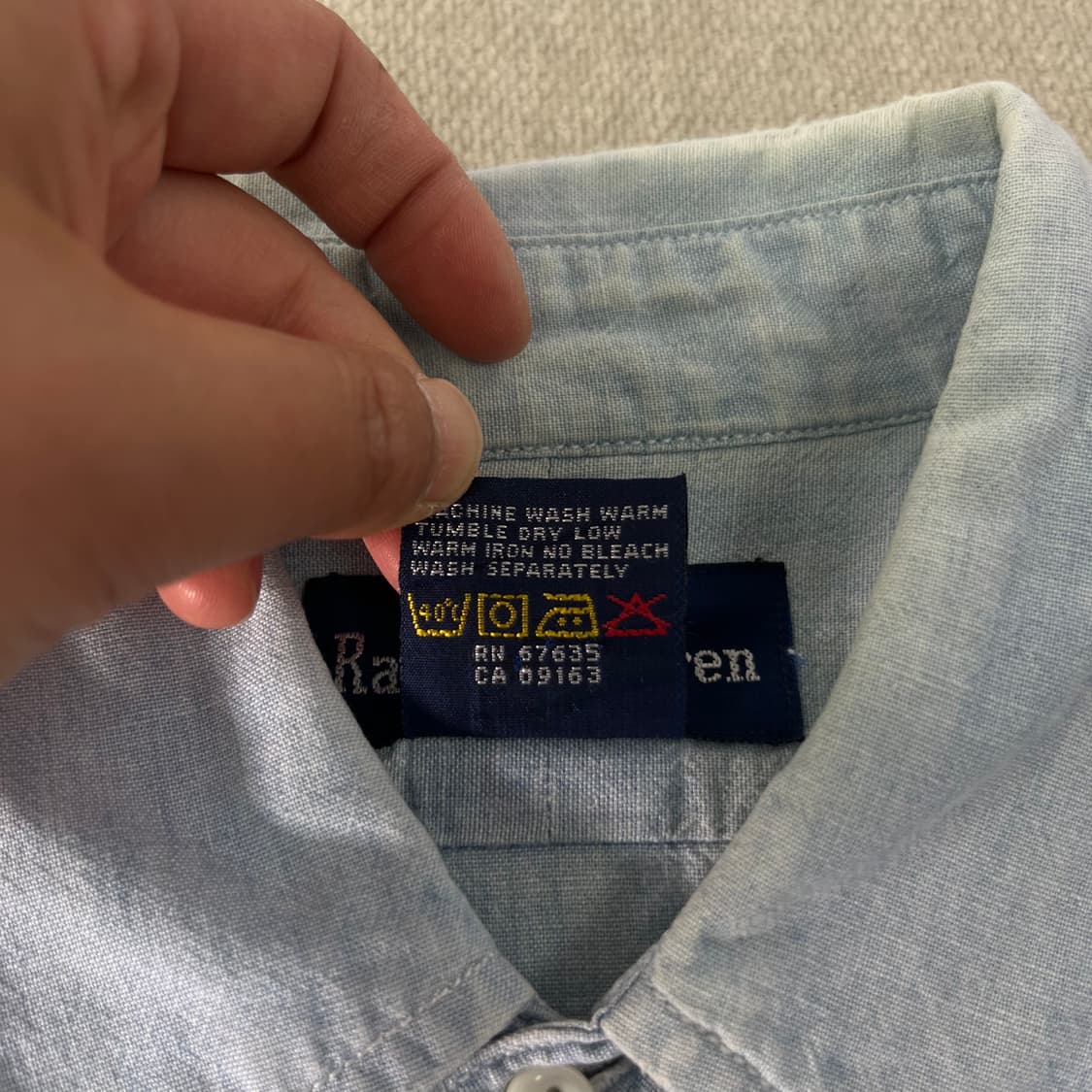 100 폴로랄프로렌 데님 코튼 셔츠 상품이미지5