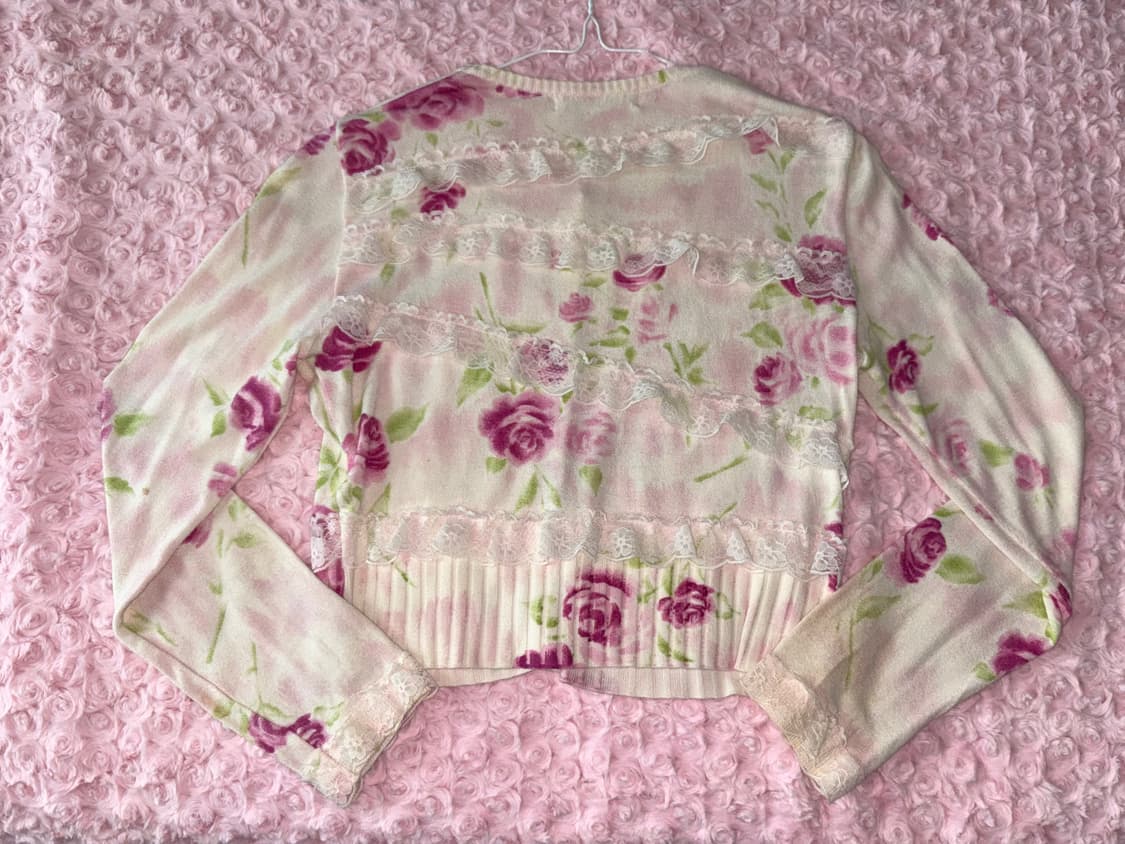 jesus diamante 지저스디아망떼 히메갸루 장미 레이스 가디건 상품이미지2