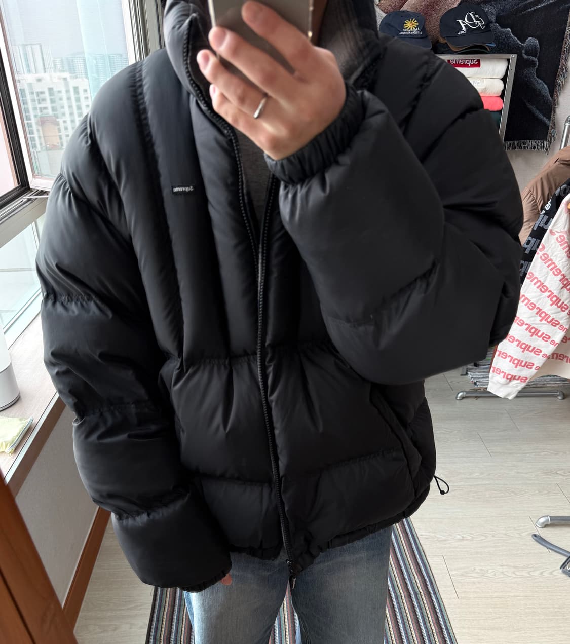 슈프림 플란넬 리버시블 퍼피 패딩 상품이미지1