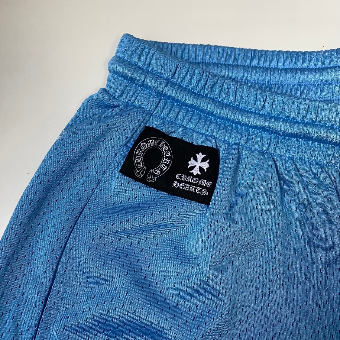 [L] 크롬하츠 메쉬 바시티 쇼츠 스카이 블루 상품이미지4