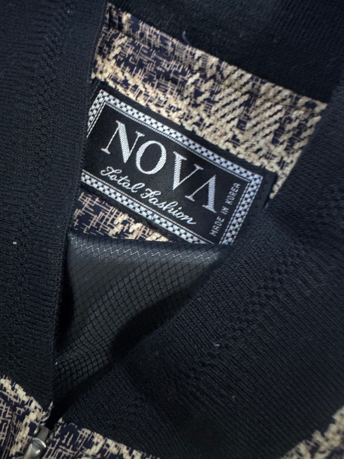 희귀! 노바 NOVA 빈티지 체크 패턴 블루종 자켓 L ~ XL 상품이미지4