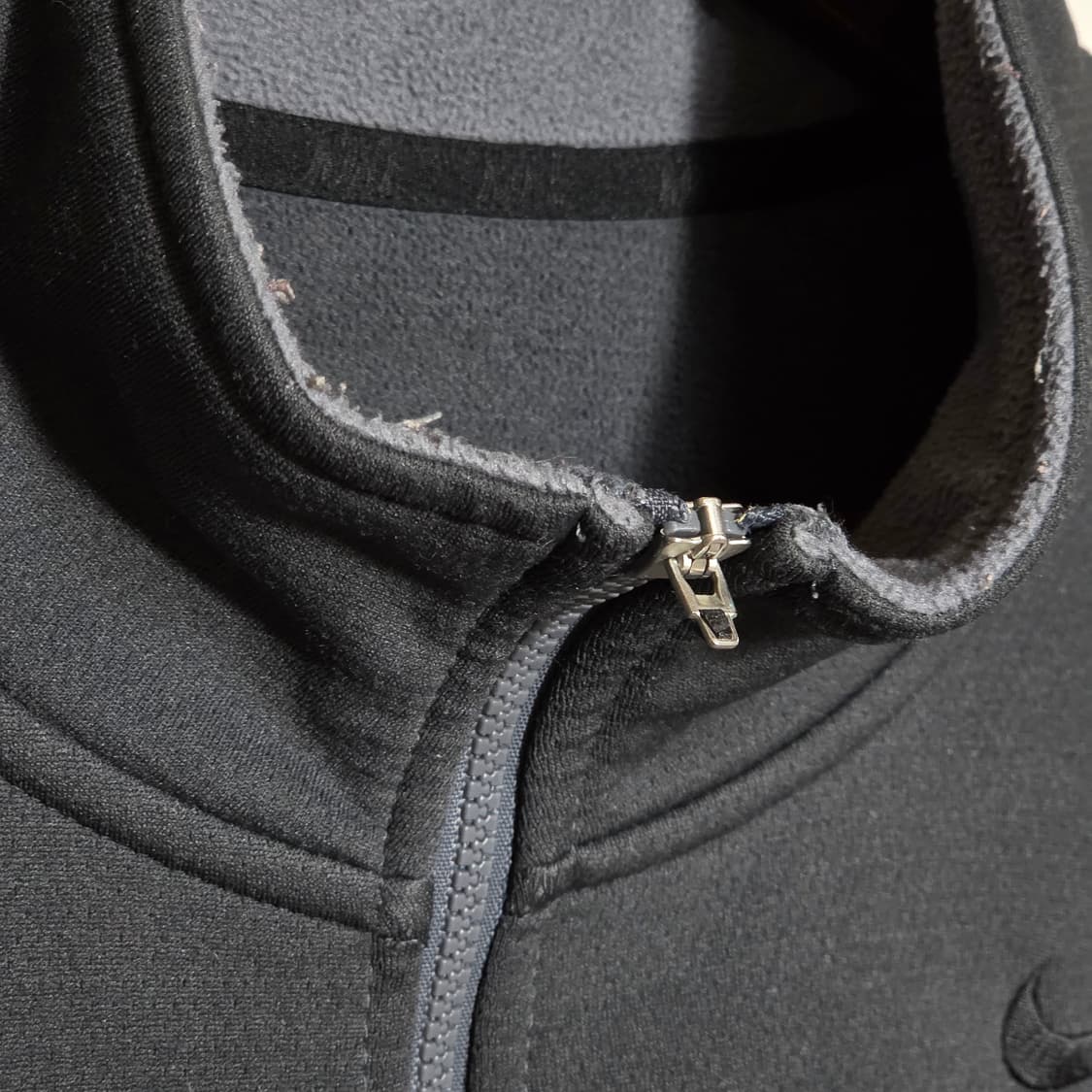 나이키 그레이 후리스 져지 배색 집업 상품이미지3