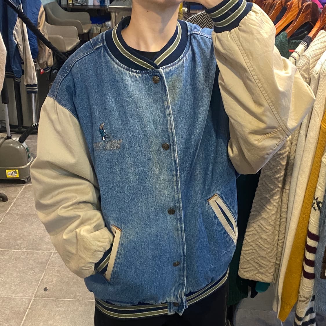 [NO.9] VTG 데님 바시티 자켓 상품이미지2