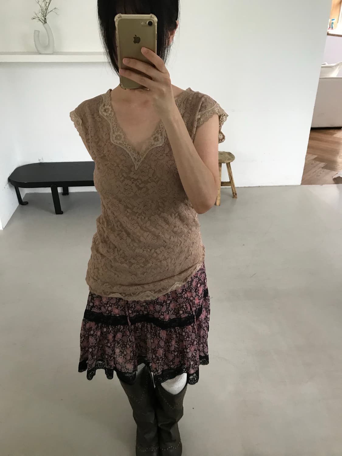 vintage lace sleeveless 상품이미지6