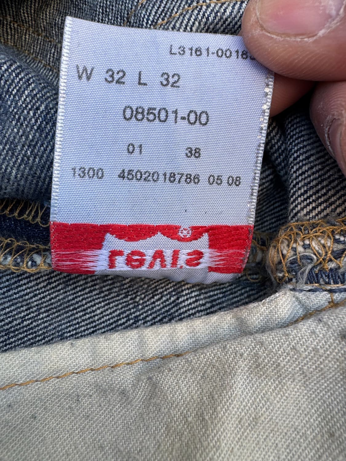 00‘s Levi’s 501 빈티지 워싱 컷팅 데님팬츠 상품이미지7