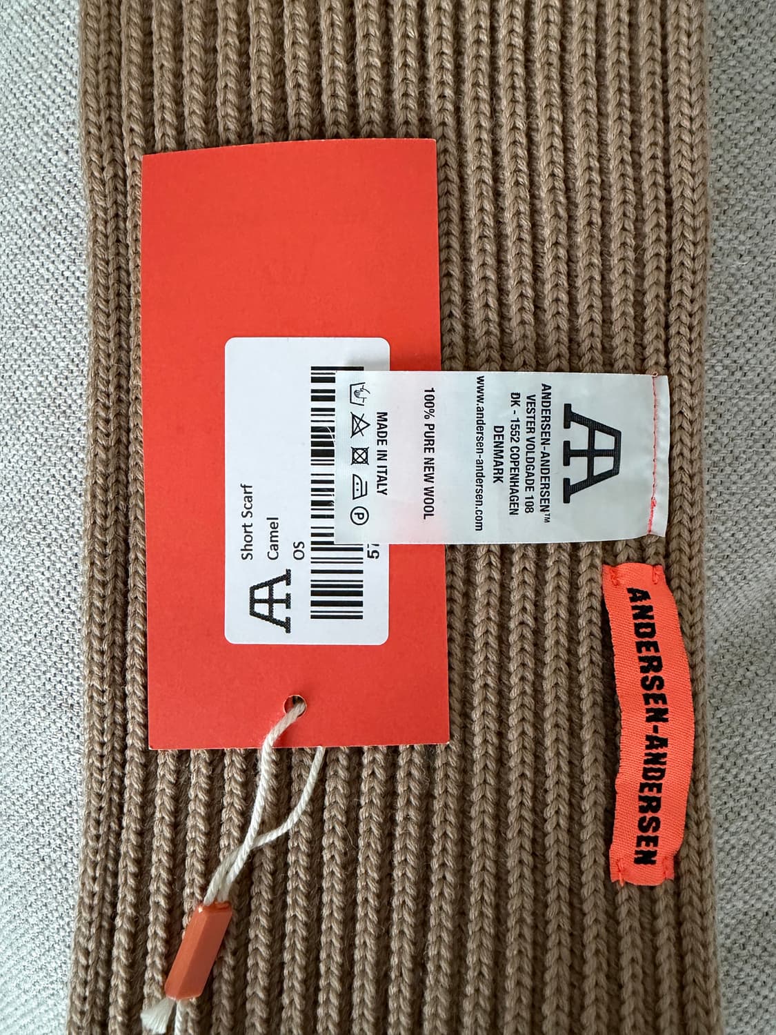 안데르센 안데르센 숏 머플러 카멜 상품이미지2