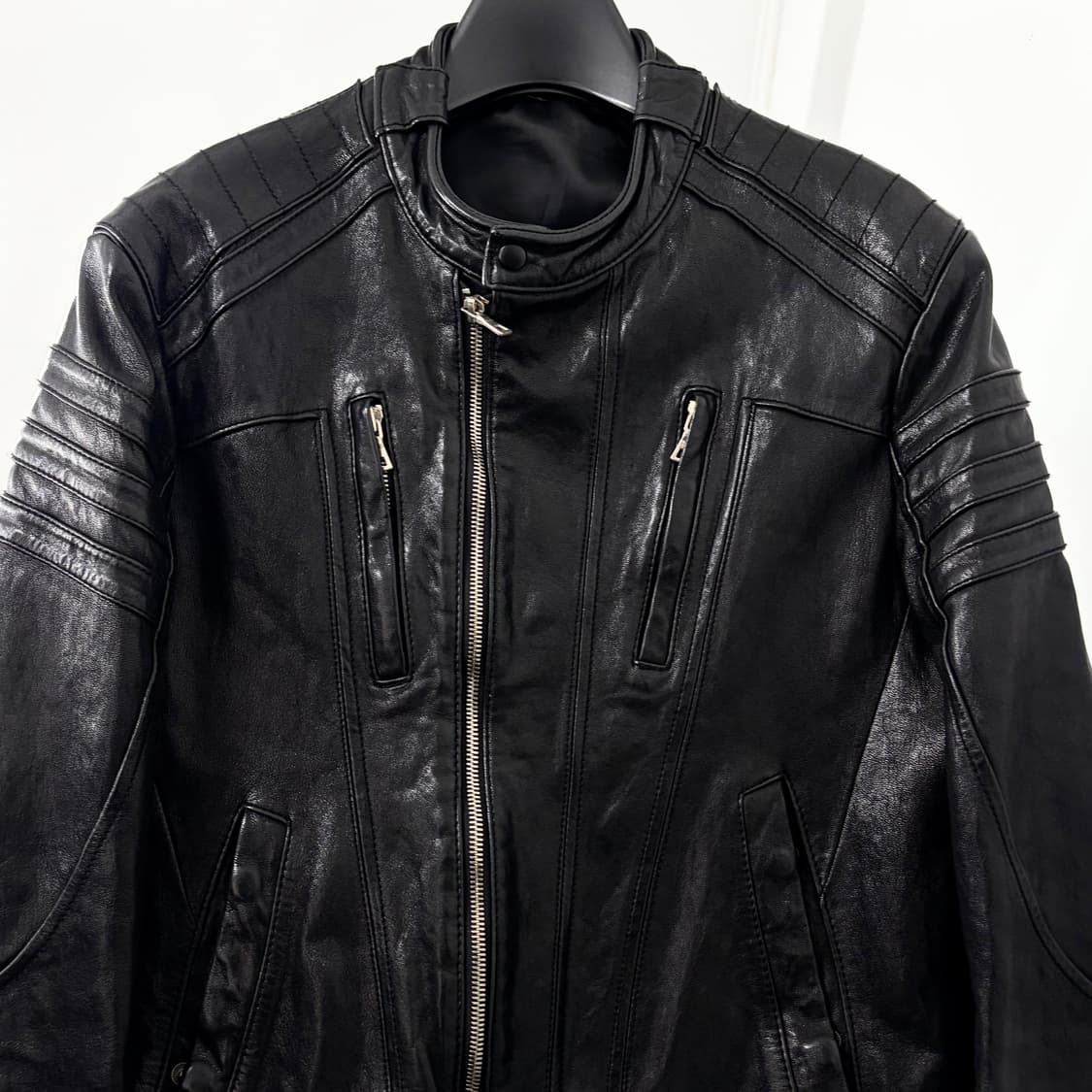 이태리제 양가죽 바이커 자켓 상품이미지6