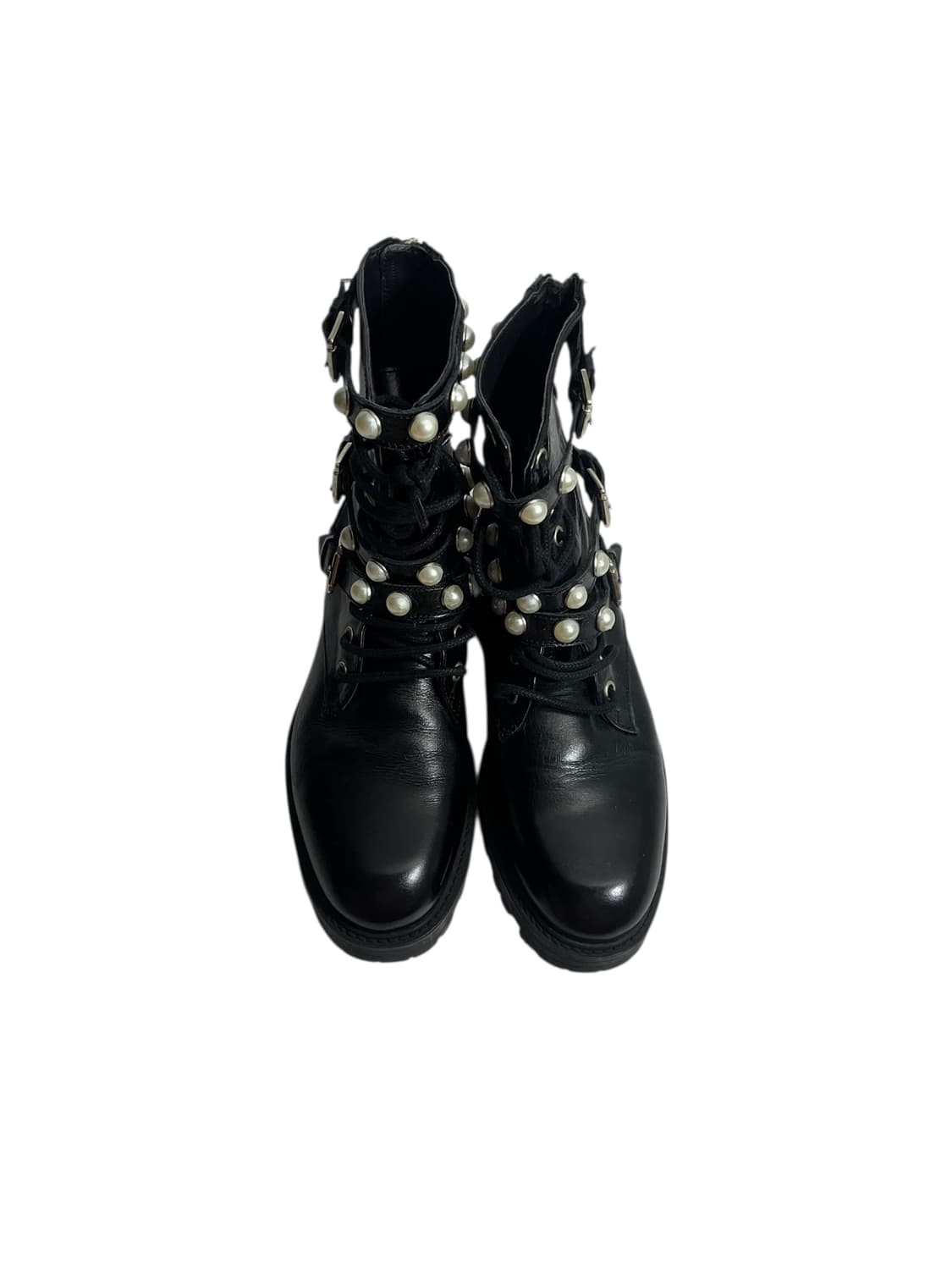 Zara 진주 레더 부츠  230  상품이미지2