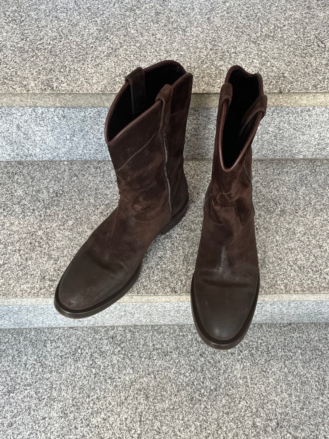 [40]부테로 웨스턴 부츠 다크브라운 러프아웃 메이드 인 이태리 상품이미지9