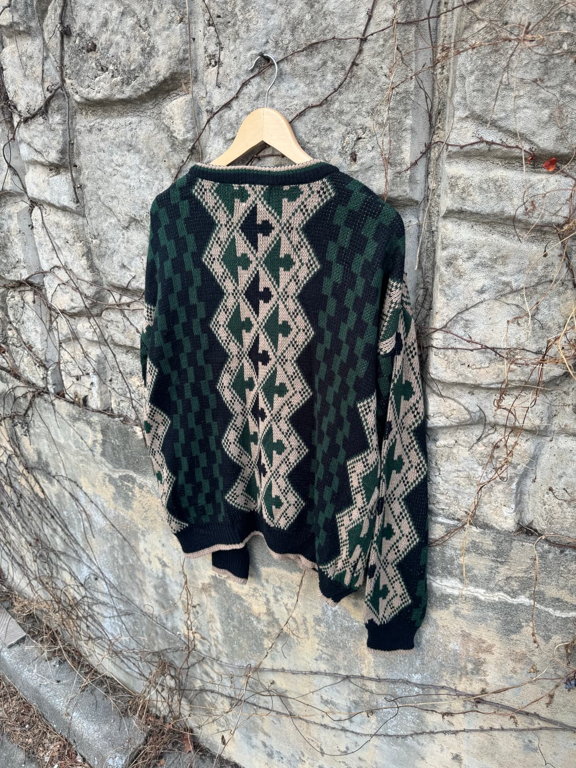 90s atlantic traders 빈티지 에스닉 패턴 아크릴 니트 상품이미지4
