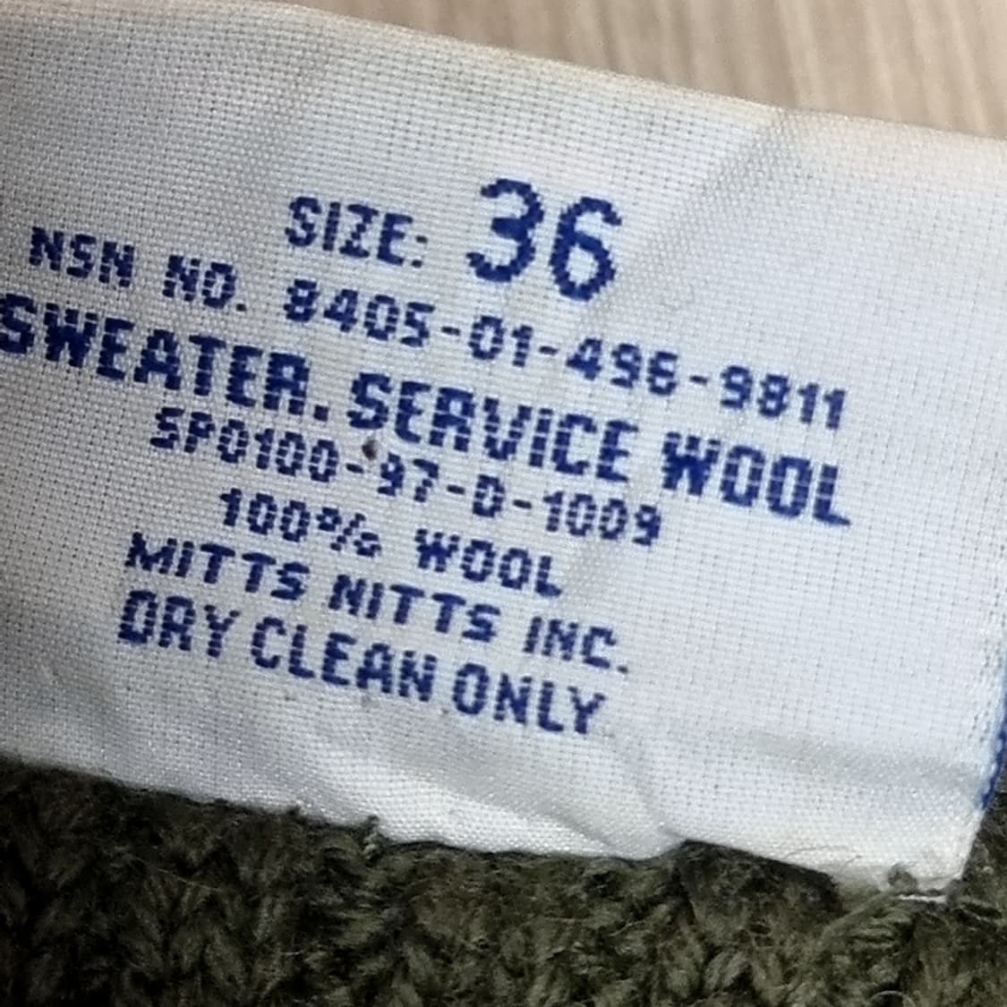 미군 오리지널 코만도 스웨터(95-100) 상품이미지3