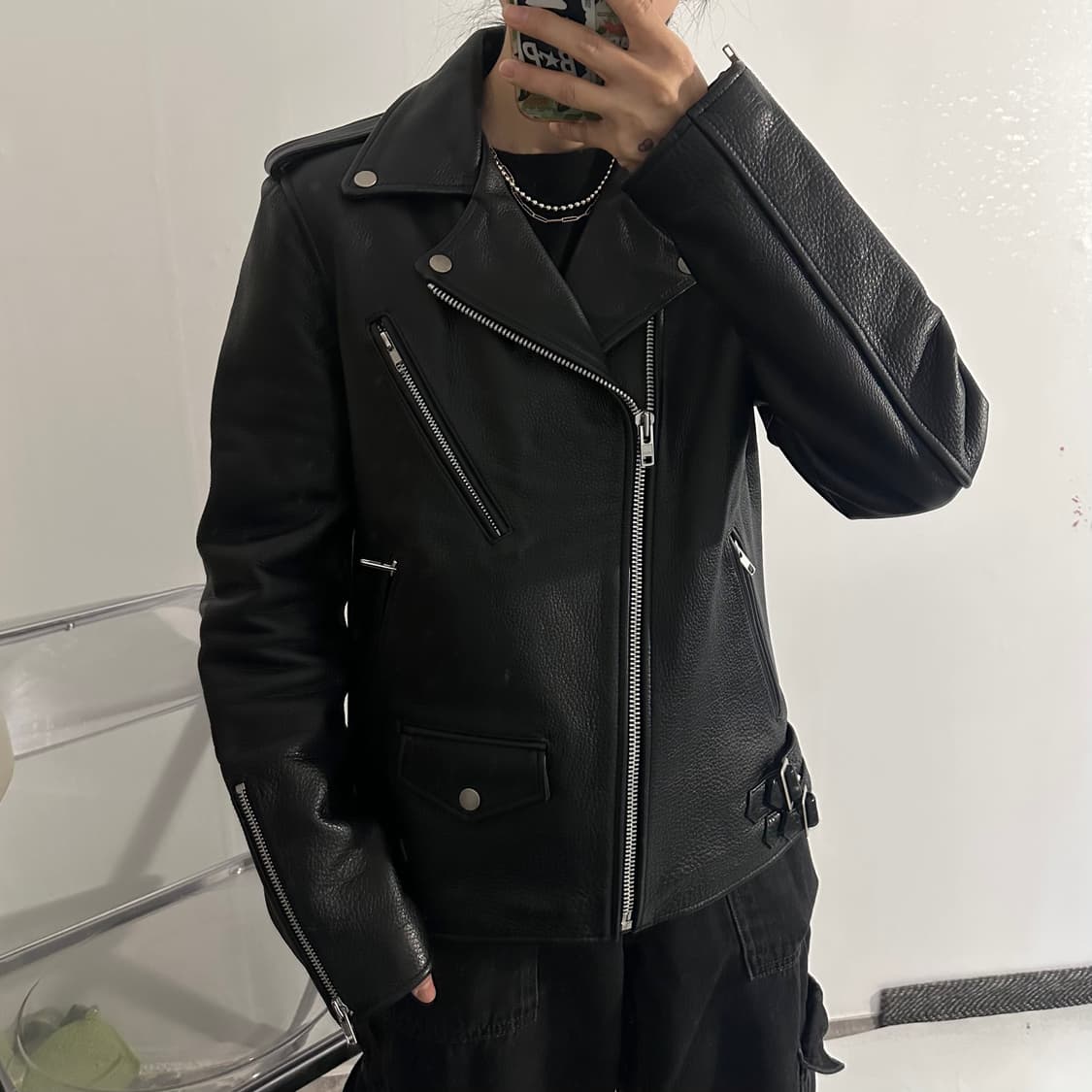 비바스튜디오 소가죽 라이더자켓 상품이미지2